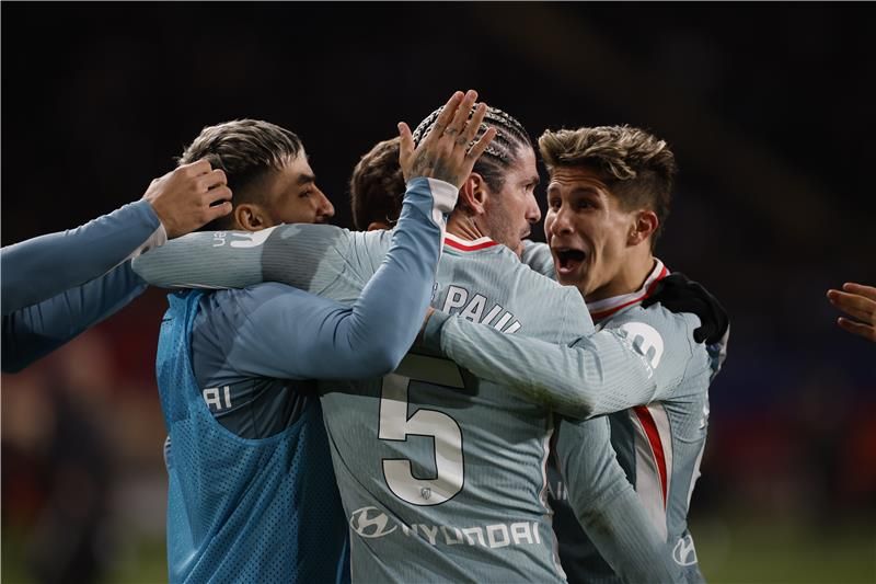 فرحة لاعبي أتلتيكو مدريد