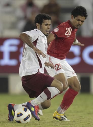 لقطة من لقاء قطر و اندونيسيا