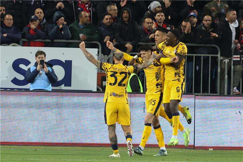 فرحة لاعبي إنتر ميلان