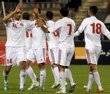 فرحة النشامى بعد الفوز على سنغافورة 