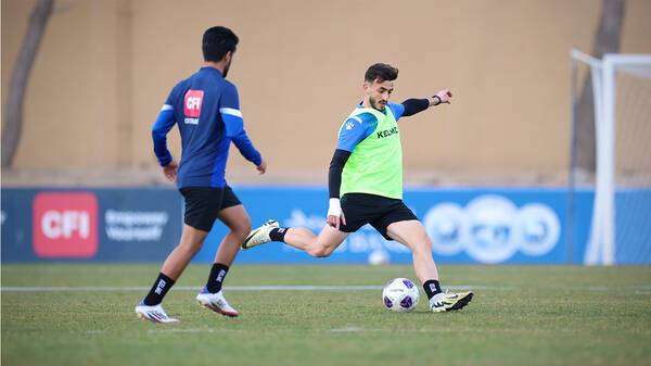 من تدريبات المنتخب الأردني