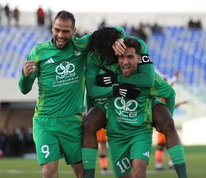 فرحة لاعبي الأخضر