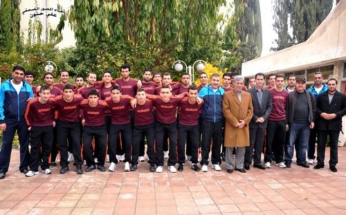 جانب من زيارة اللواء جمعة للمنتخب الأولمبي