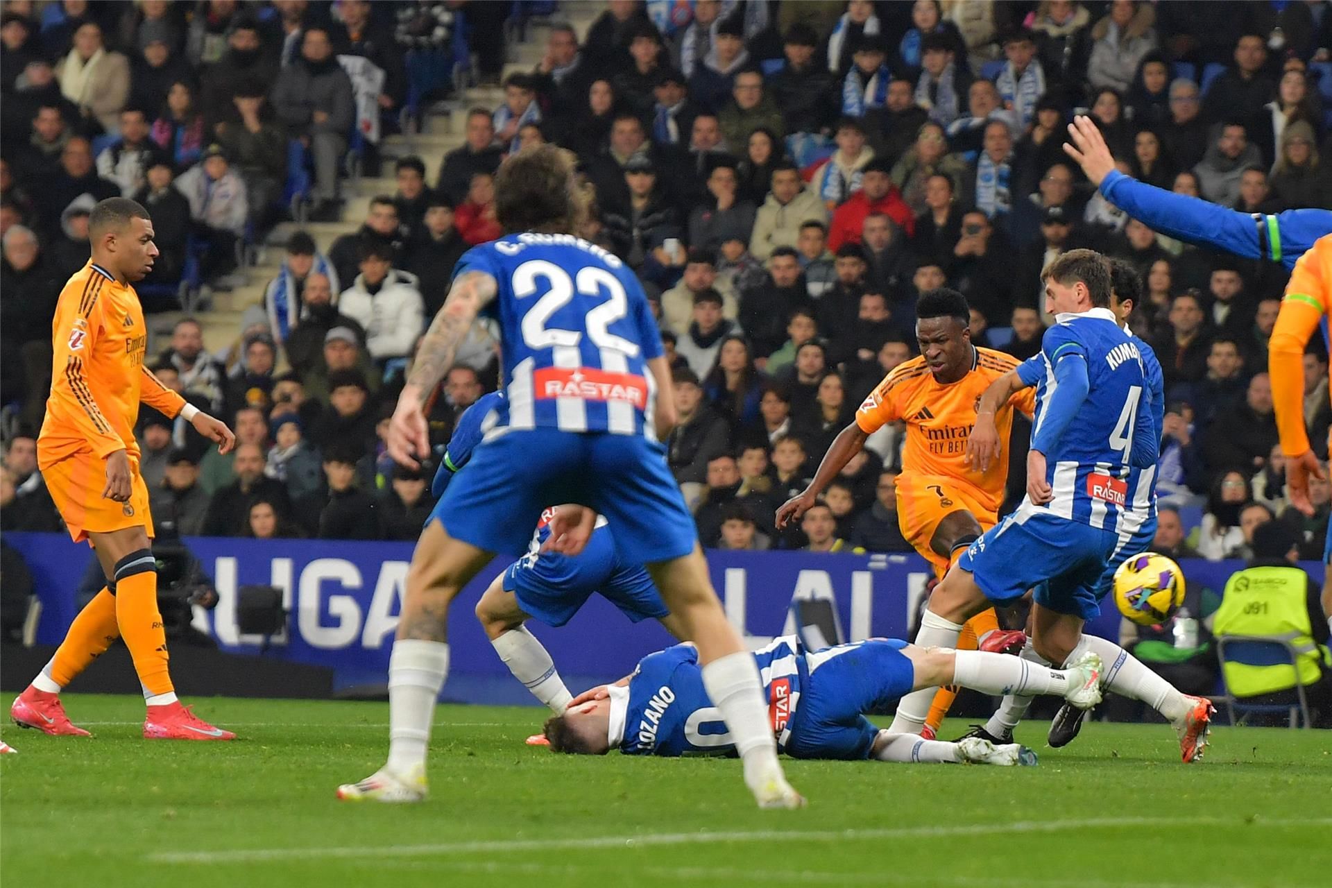 من لقاء ريال مدريد وإسبانيول