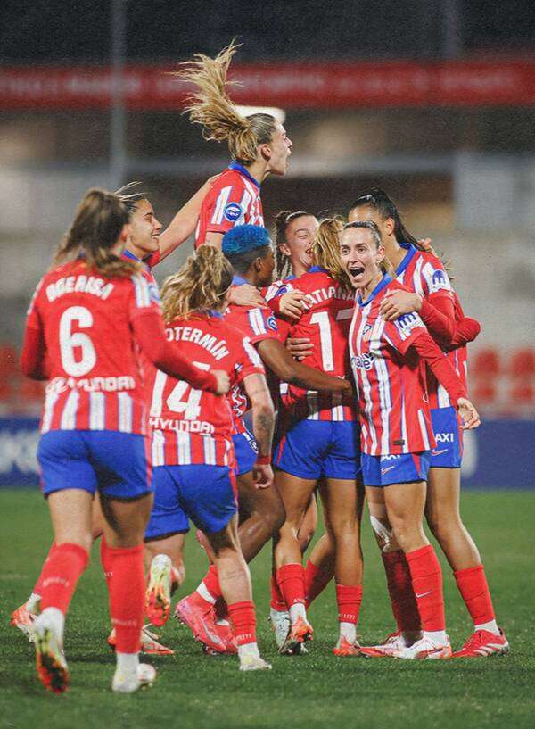 فرحة لاعبات أتلتيكو مدريد