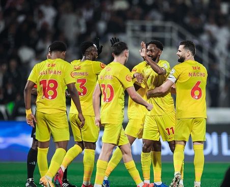 فرحة لاعبي القادسية