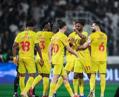 فرحة لاعبي القادسية