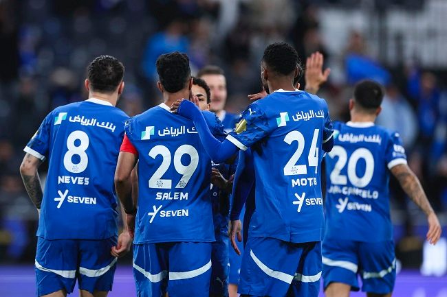 فرحة لاعبي الهلال