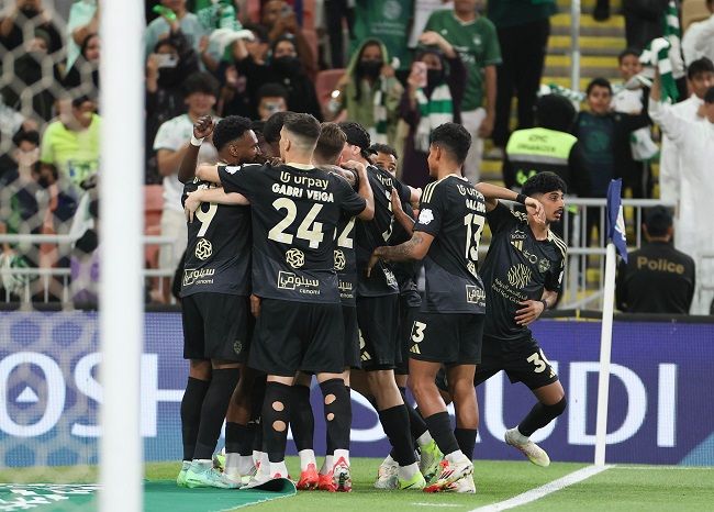 فرحة لاعبي الأهلي