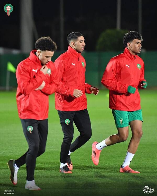 من تدريبات منتخب المغرب
