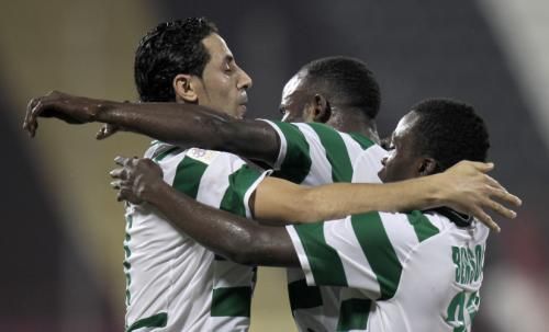 بوشروان خلال تسجيله احد الأهداف مع الأهلي القطري