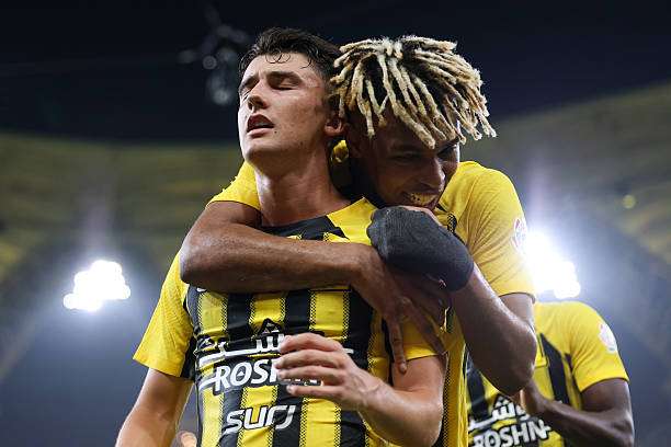 فرحة لاعبي اتحاد جدة