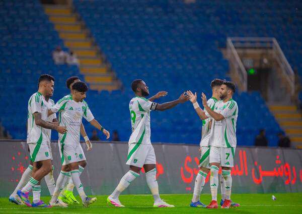 فرحة لاعبي أهلي جدة