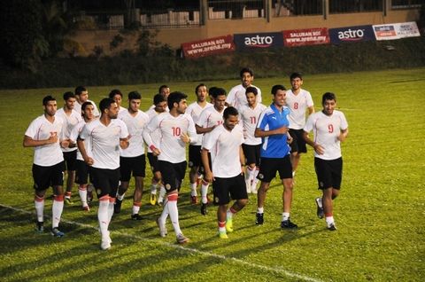 _من تدريبات الأولمبي البحريني يوم أمس 