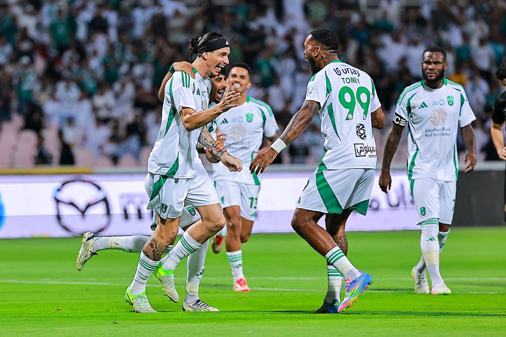 فرحة لاعبى الأهلي