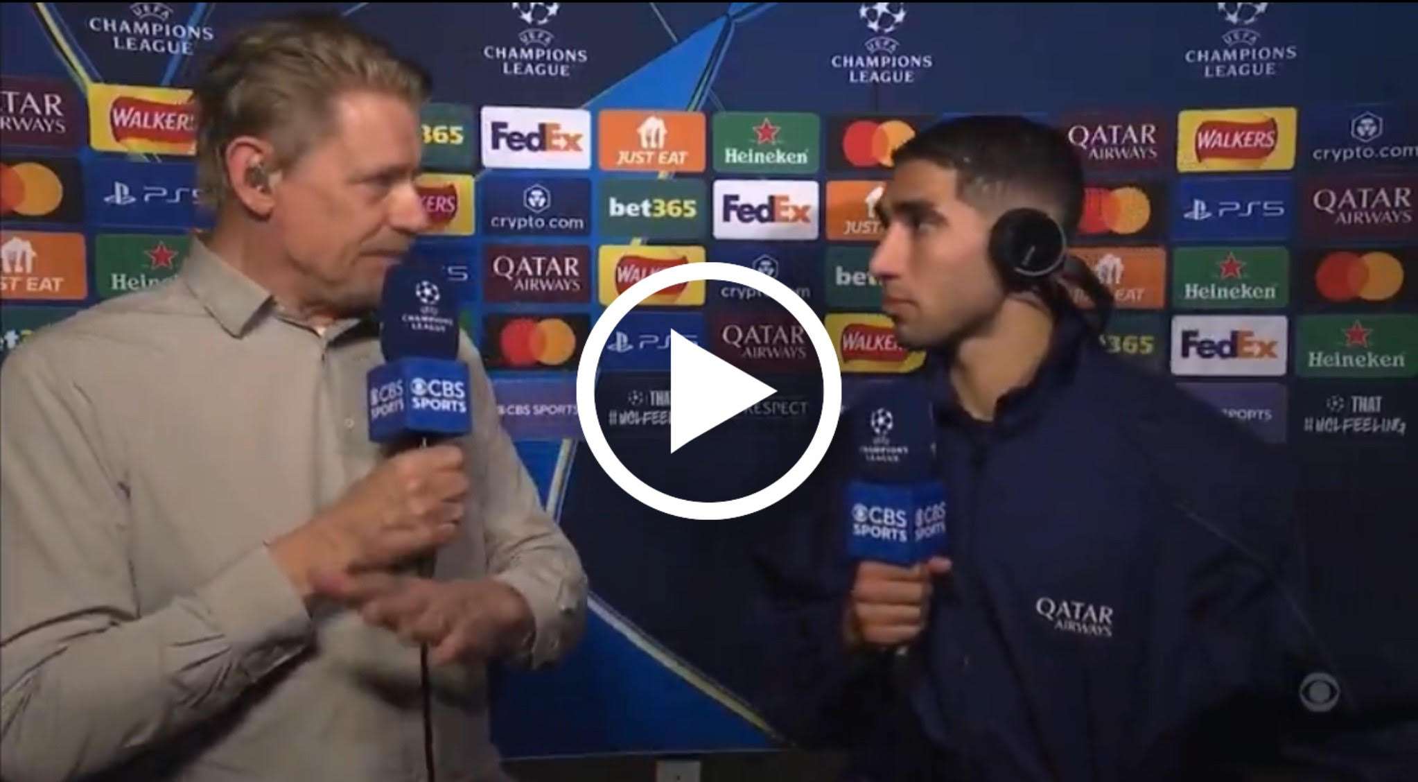 حكيمي خلال حديثه