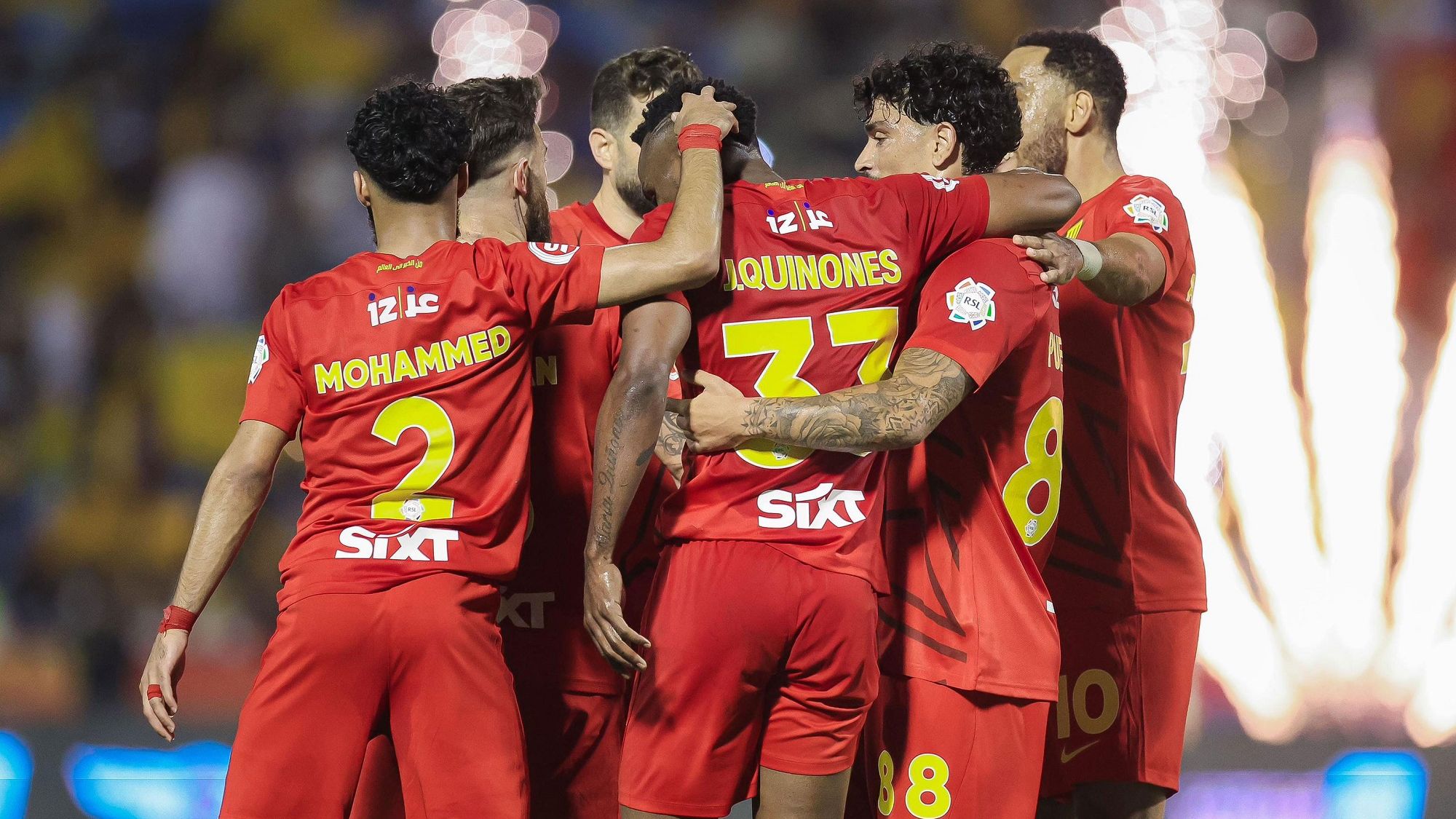 فرحة لاعبي القادسية