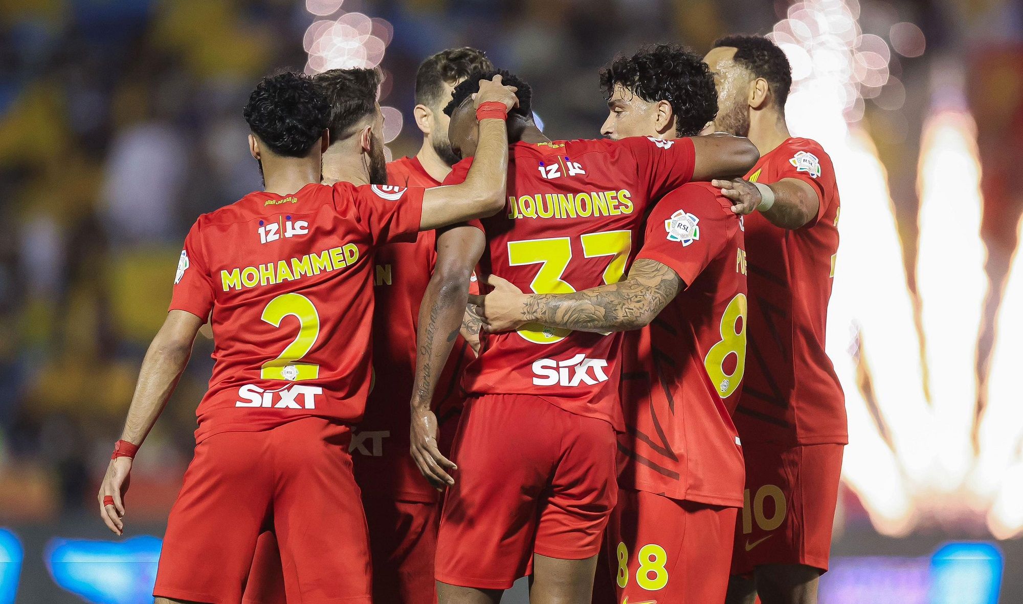 فرحة لاعبي القادسية