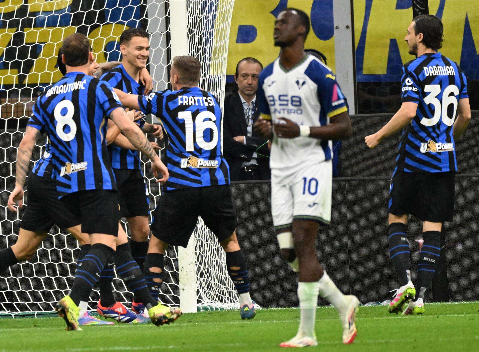 فرحة لاعبي إنتر ميلان