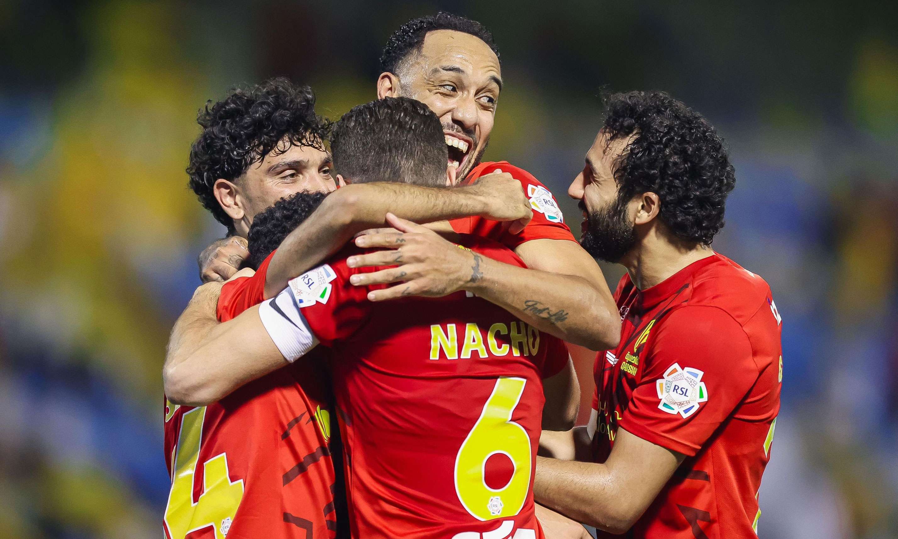 فرحة لاعبي القادسية