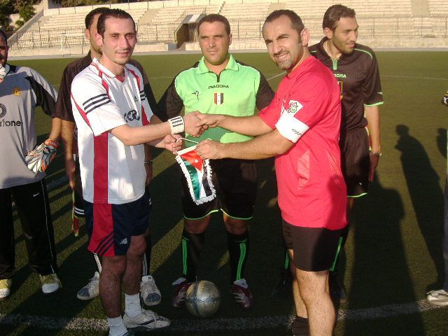 صورة تجمع كابتن كوورة اردنية مهند الكراعين وكابتن كوورة سورية امير