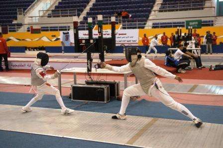 لقطة من منافسات المبارزة