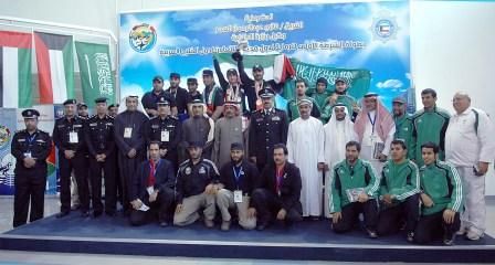 منتخب الشرطة الكويتي والاماراتي والسعودي على منصة التتويج