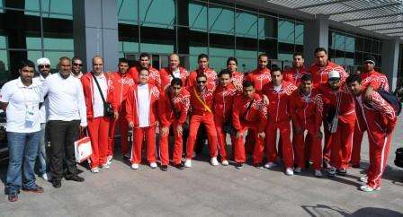 منتخب اليد لدى وصوله الدوحة
