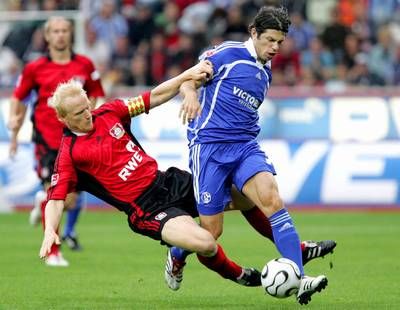 جانب من مباراة شالكه و بايرن ليفركوزن