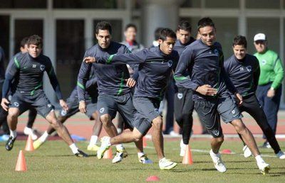 جانب من تدريب فريق مونتيري المكسيكي باليابان