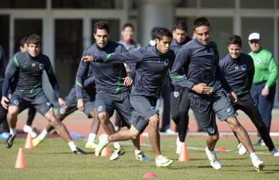 جانب من تدريب فريق مونتيري المكسيكي باليابان