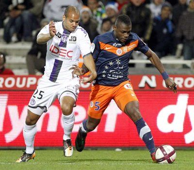 لقطة من مباراة مونبيليه وتولوز