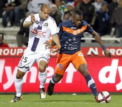 لقطة من مباراة مونبيليه وتولوز