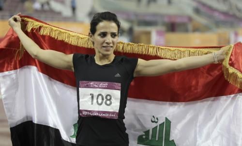 العداءة العراقية دانا أحرزت ذهبية سباق 100 متر عدو