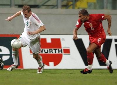 جانب من لقاء مالطا والمجر 