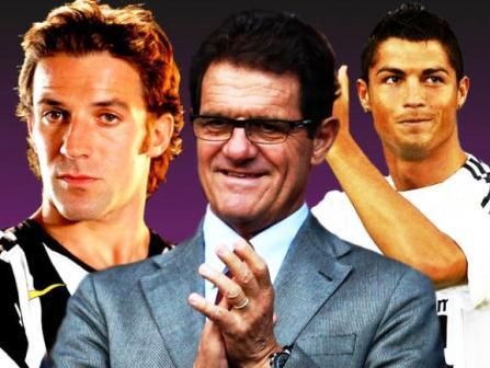 كريستيانو رونالدو وكابيلو ودل بييرو