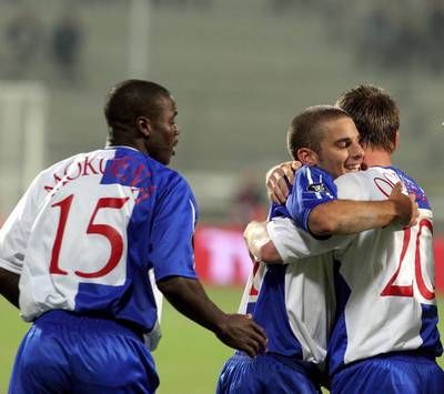 فرحة لاعبي بلاكبيرن بالفوز