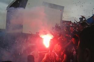 فرحة جمهور الجيش الملكي بالهدف الثاني