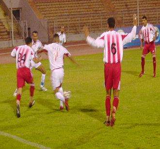 عدسة كوورة تلتقط صورة من لقاء الجزيرة وشباب الاردن