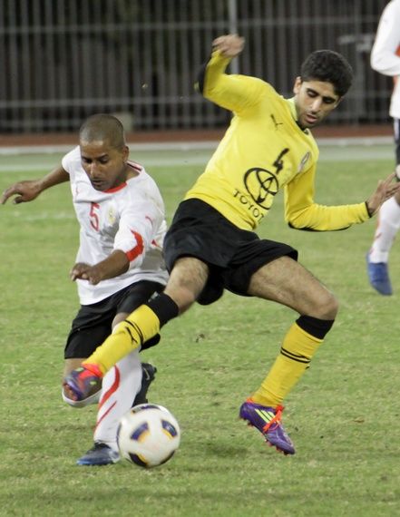 لقطة من مباراة المنتخب الأولمبي مع الحاله