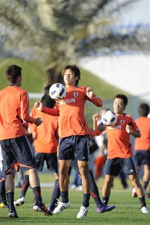 المهاجم يويا اوساكو في تدريب اليوم الجمعة