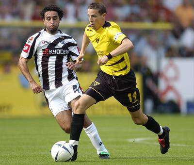 شلاودراف من مباراة فريقه ضد غلادباخ في الدوري الألماني