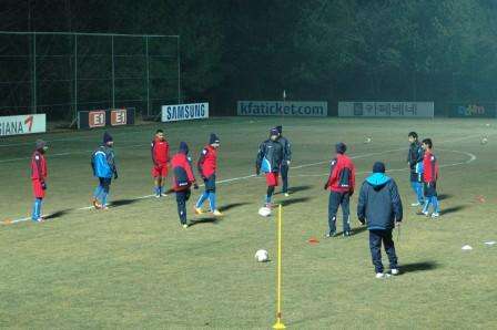 الازرق الكويتي في التدريبات