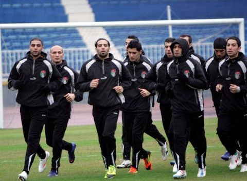 من تدريبات المنتخب الأردني في الصين 