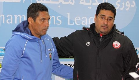 مدربا المحرق و الجهراء في صورة  بعد المباراة