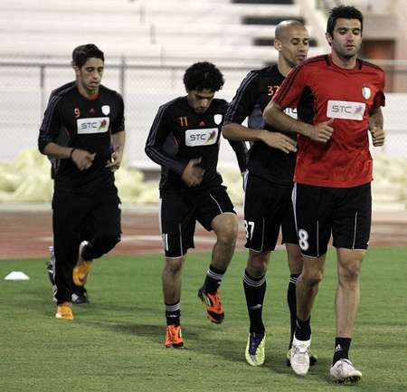 جانب من تدريبات فريق الشباب اليوم