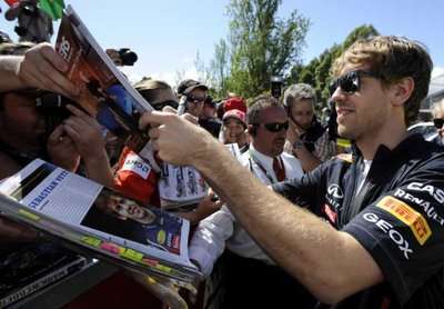 German Formula One driver Sebastian Vettel 