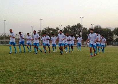 جانب من تدريبات الفيصلي في مسقط