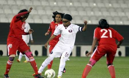 جانب من لقاء منتخب قطر للسيدات ونظيره المالديفى