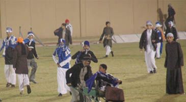 جانب من احداث مباراة الهلال والحزم